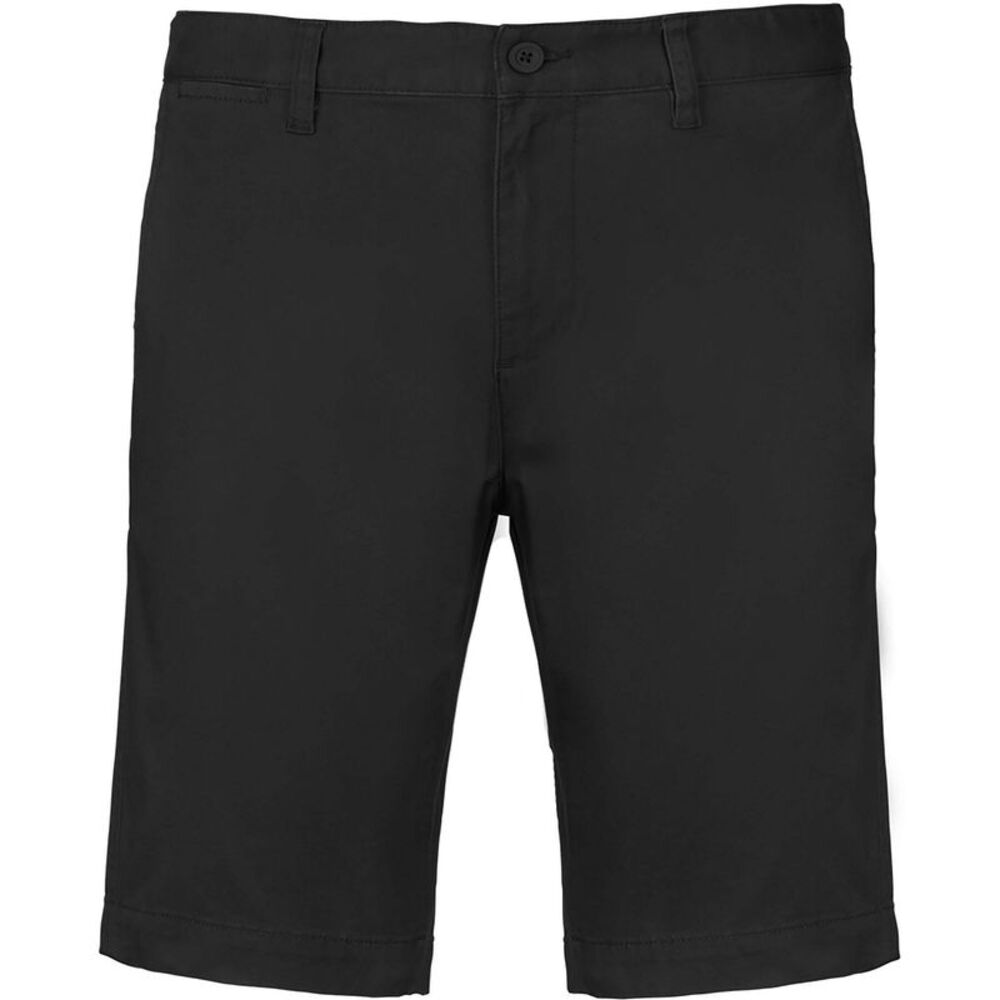 Kariban Mens Chino Bermuda Shorts / Black